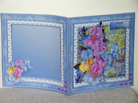 Silky Irises - Decoupage Card Mini Kit by Wayne Swan
