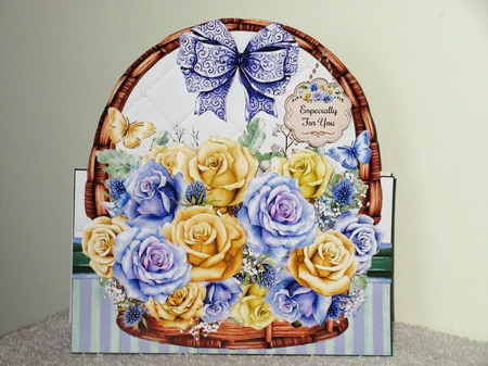 Rose Basket 02 Shaped Mini Page Kit by Wayne Swan