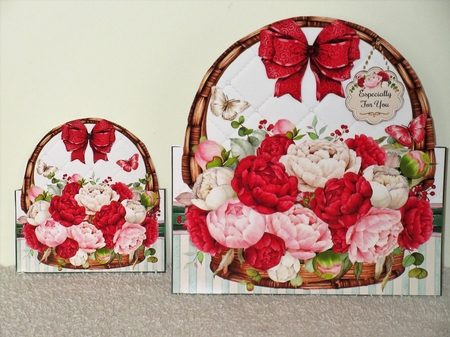 Peony Basket Shaped Mini Page Kit by Wayne Swan