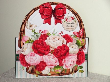 Peony Basket Shaped Mini Page Kit by Wayne Swan