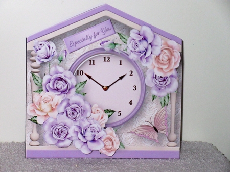 Lilac Roses - Clock Card Mini Kit by Wayne Swan