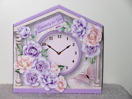 Lilac Roses - Clock Card Mini Kit by Wayne Swan