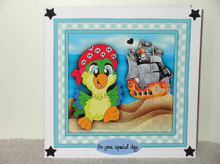 7x7 Mini Kit, Parrot Missed the Boat 1 by Wayne Swan
