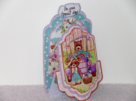 My Beary Best Family 2 - Upright Z-fold Tag Card Mini Kit by Wayne Swan