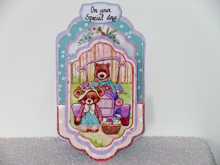 My Beary Best Family 2 - Upright Z-fold Tag Card Mini Kit by Wayne Swan