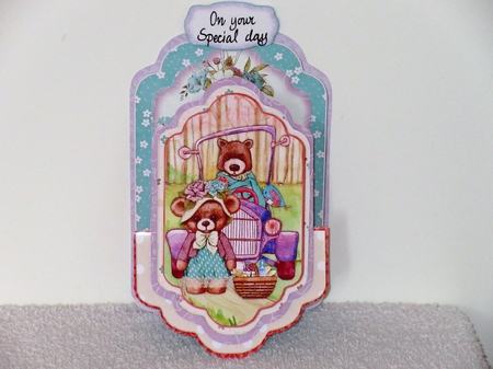My Beary Best Family 2 - Upright Z-fold Tag Card Mini Kit by Wayne Swan