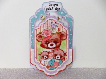 My Beary Best Family 3 - Upright Z-fold Tag Card Mini Kit by Wayne Swan