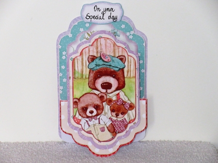 My Beary Best Family 4 - Upright Z-fold Tag Card Mini Kit by Wayne Swan