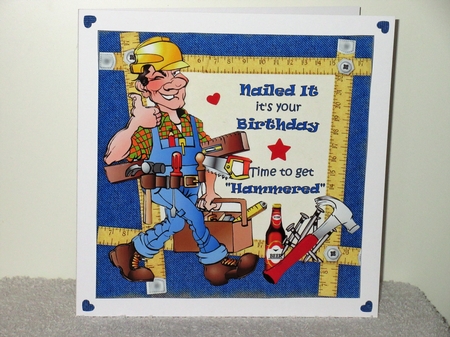 8x8 Nailed it birthday wishes mini kit by Wayne Swan