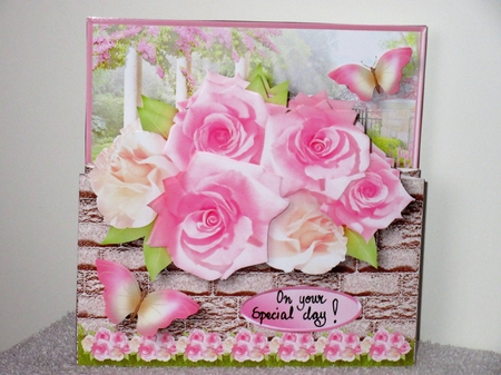 Pink Roses - Garden Wall Card Mini Kit by Wayne Swan