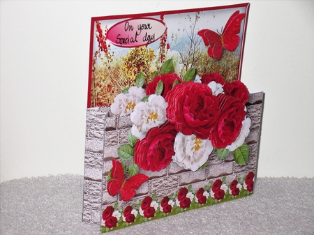 Red and White Flowers - Garden Wall Card Mini Kit by Wayne Swan
