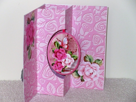Pink Roses - W-Fold Card Mini Kit by Wayne Swan