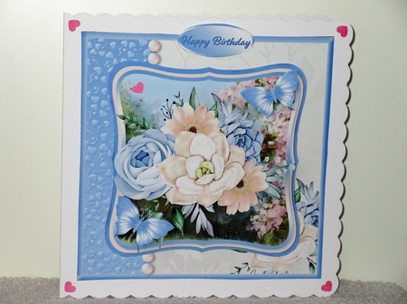 Blue Posy - Decoupage Card Mini Kit by Wayne Swan