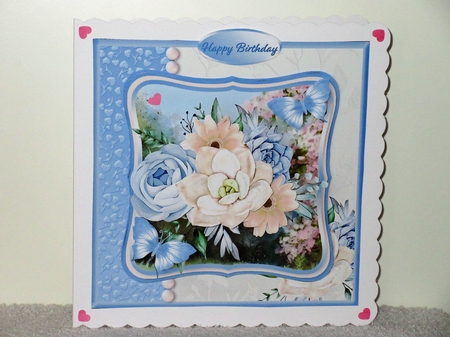 Blue Posy - Decoupage Card Mini Kit by Wayne Swan