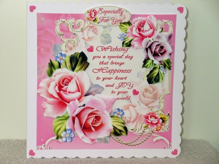 8x8 shabby chic roses with verse mini kit by Wayne Swan