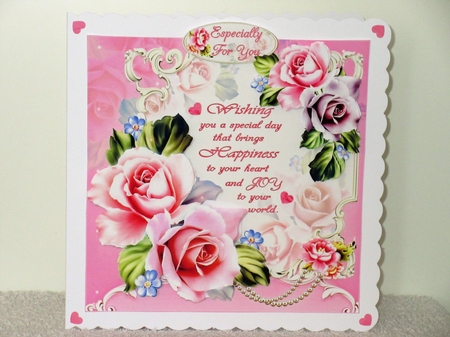 8x8 shabby chic roses with verse mini kit by Wayne Swan