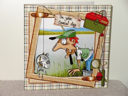 8x8 Gone fishing birthday/fathers day by Wayne Swan