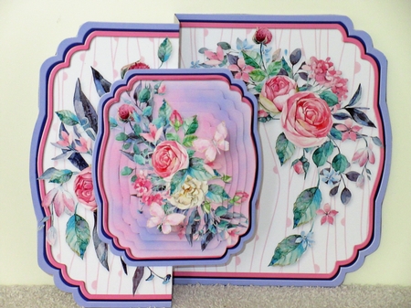 Pink Roses - Foldback Card Mini Kit by Wayne Swan