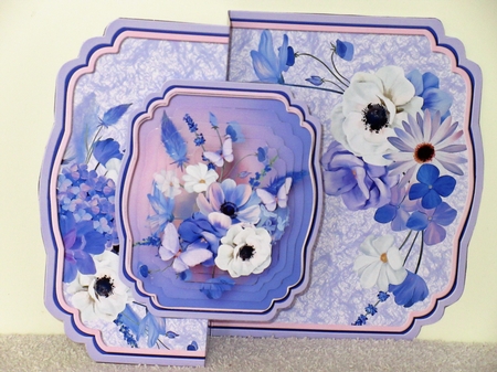 Purple Flowers - Foldback Card Mini Kit by Wayne Swan