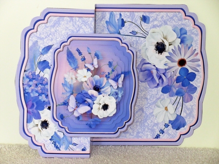Purple Flowers - Foldback Card Mini Kit by Wayne Swan
