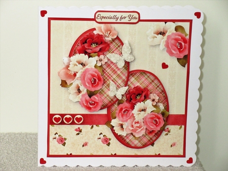 Deep Pink Posies - Decoupage Card Mini Kit by Wayne Swan