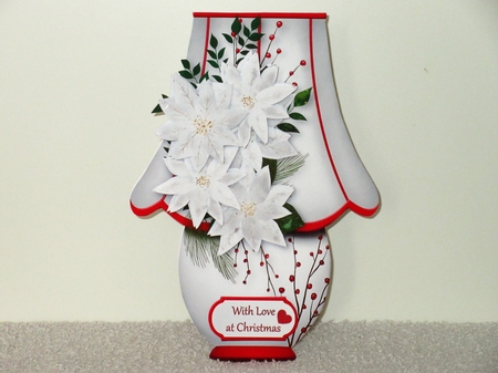 White Poinsettias - Lamp Card Mini Kit by Wayne Swan