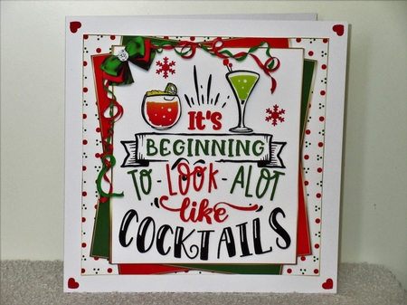 Cocktails and beer Christmas 8x8 & A5 mini kit by Wayne Swan