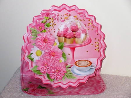 Coffee and Cakes - Shaped Easel Card Mini Kit by Wayne Swan