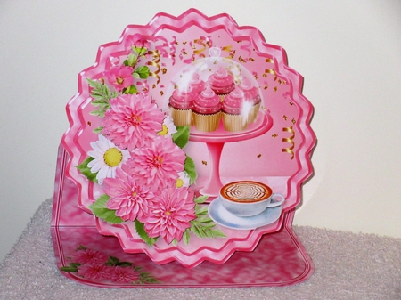 Coffee and Cakes - Shaped Easel Card Mini Kit by Wayne Swan