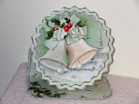 Christmas Bells - Shaped Easel Card Mini Kit by Wayne Swan