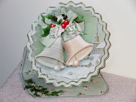 Christmas Bells - Shaped Easel Card Mini Kit by Wayne Swan