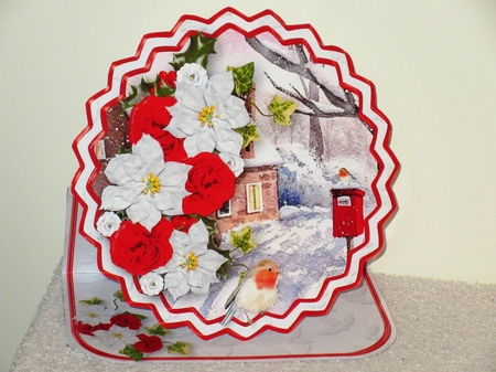 Old Fashioned Christmas - Shaped Easel Card Mini Kit by Wayne Swan