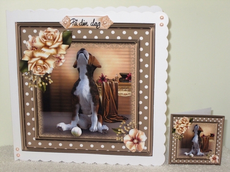 The Beagle Pup Card Front Kit by Wayne Swan