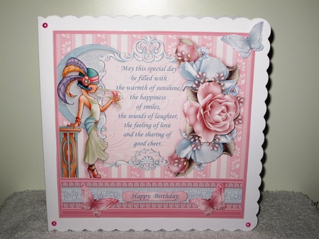 ART DECO LADY & VERSE 8x8 Decoupage & Insert Mini Kit by Wayne Swan