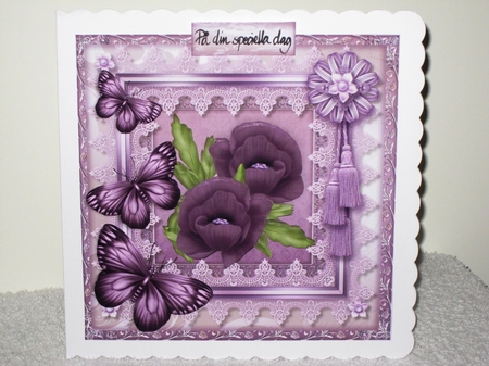 Poppies & Butterflies in Lace Frame Mini Kit by Wayne Swan