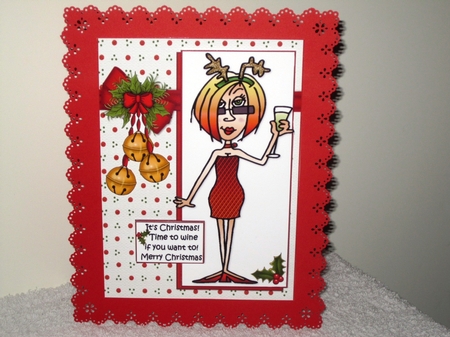 J.J Its Christmas time to wine quick card by Wayne Swan