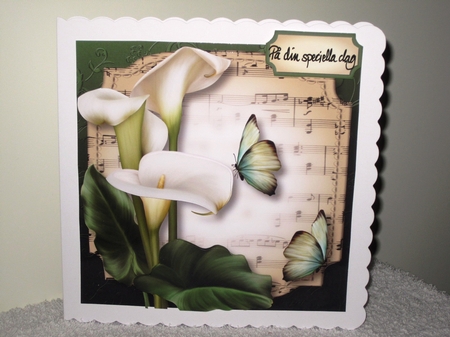 Sheet Music Plaque - Pure Calla Lilies by Wayne Swan