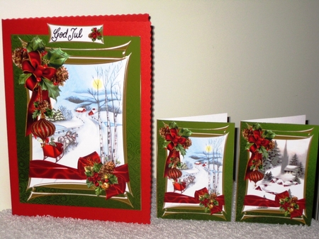 Ribbon wrap Christmas choice of 2 scenes mini kit 2 by Wayne Swan