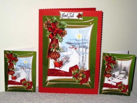 Ribbon wrap Christmas choice of 2 scenes mini kit 2 by Wayne Swan