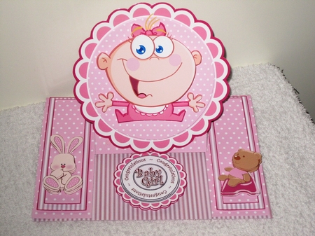 Cheeky Baby Girl Centre Panel Easel by Wayne Swan
