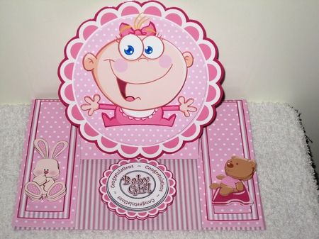 Cheeky Baby Girl Centre Panel Easel by Wayne Swan