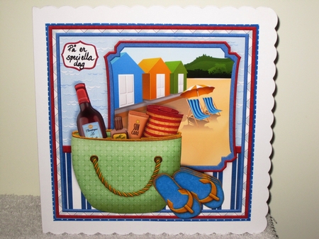 LIFES A BEACH & WINE 8x8 Decoupage & Insert Mini Kit  by Wayne Swan