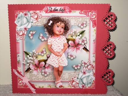 Butterfly Birthday Girl Card Front Kit by Wayne Swan