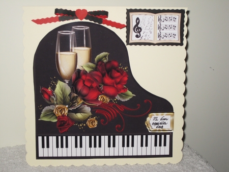 Baby Grand Piano - Black 10 - Fly me to the Moon by Wayne Swan