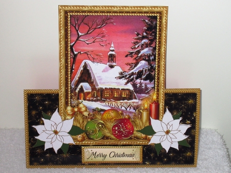 Vintage Christmas Church Tent Card Mini kit.2 by Wayne Swan