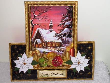 Vintage Christmas Church Tent Card Mini kit.2 by Wayne Swan