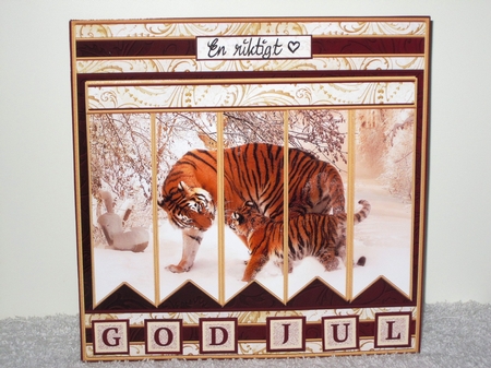 WINTER TIGERS Christmas or Birthday 7.5 Quick Card Kit Create Any Name Alphabet in 2 sizes by Wayne Swan