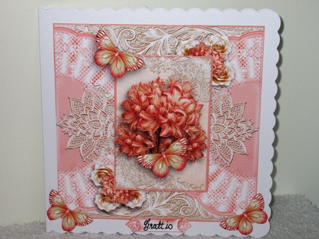Pink Flora and Lace Card Front Kit by Wayne Swan