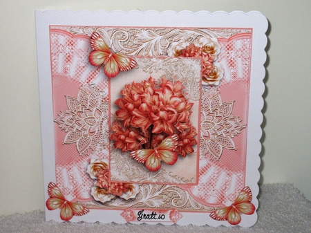 Pink Flora and Lace Card Front Kit by Wayne Swan