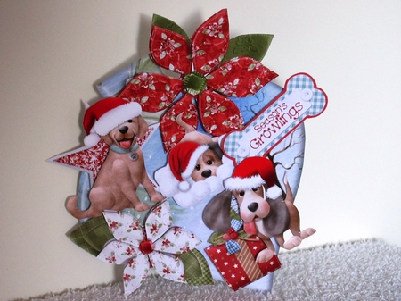 Gone to the Dogs at Christmas! Hanging Baubles Trio by Wayne Swan
